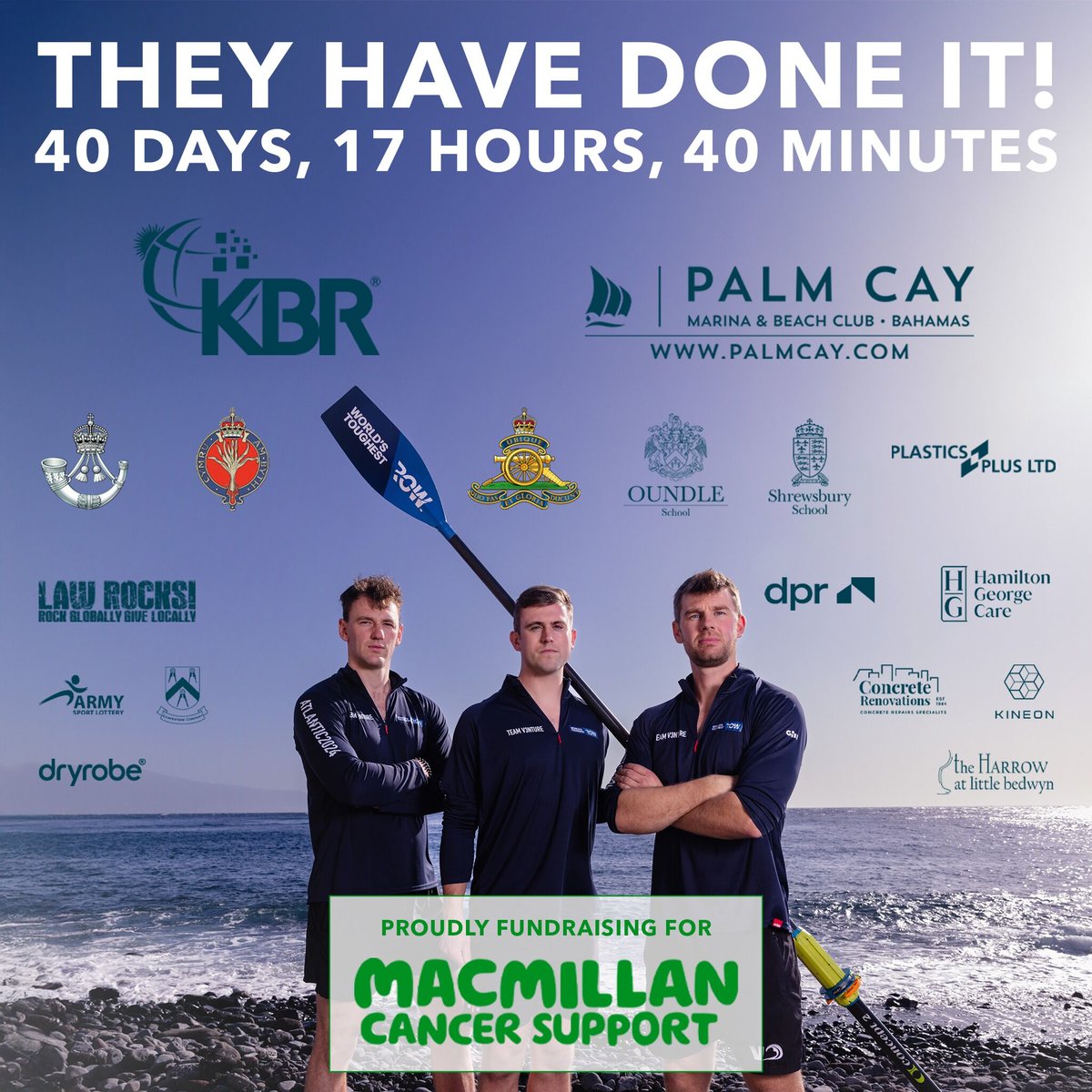 🚣‍♂️ Huge congrats to <a href="/teamv3nture/">TEAM V3NTURE</a> rowing 3,000 miles to Antigua for amazing causes! 🌊 Your journey is 3x the distance to all our UK projects combined—what an achievement! Support their efforts: bit.ly/3C62ARn &amp; bit.ly/4ge18v0  👏 #TeamV3NTURE #AtlanticRow