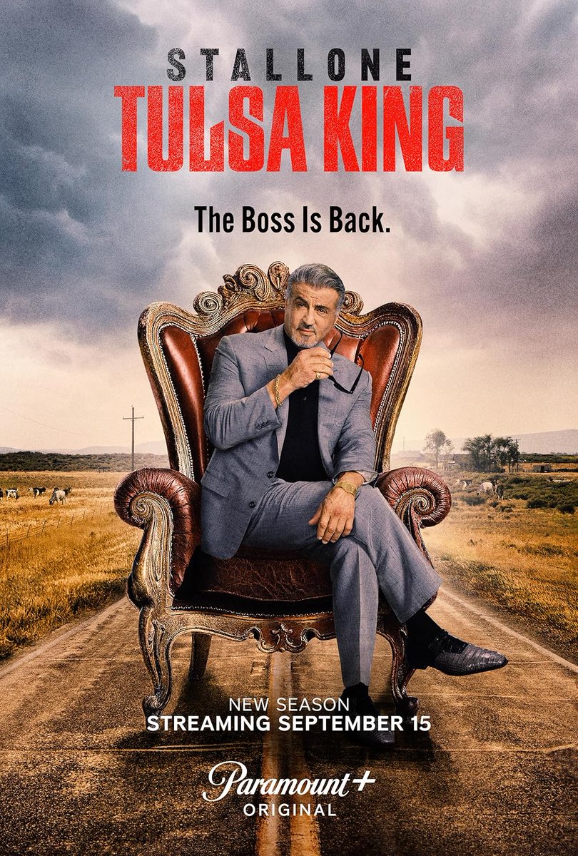 "Tulsa King"

2/2 Serien-Empfehlung!

Sylvester Stallone spielt das Mafia 
Mitglied Dwight „Der General“ Manfredi, der für 25 Jahre für die Mafia ins Gefängnis geht, nach der Entlassung aber nach Tulsa abgeschoben wird, wo er ein neues Imperium aufbaut.

Serienbewertung: 👍 10/10