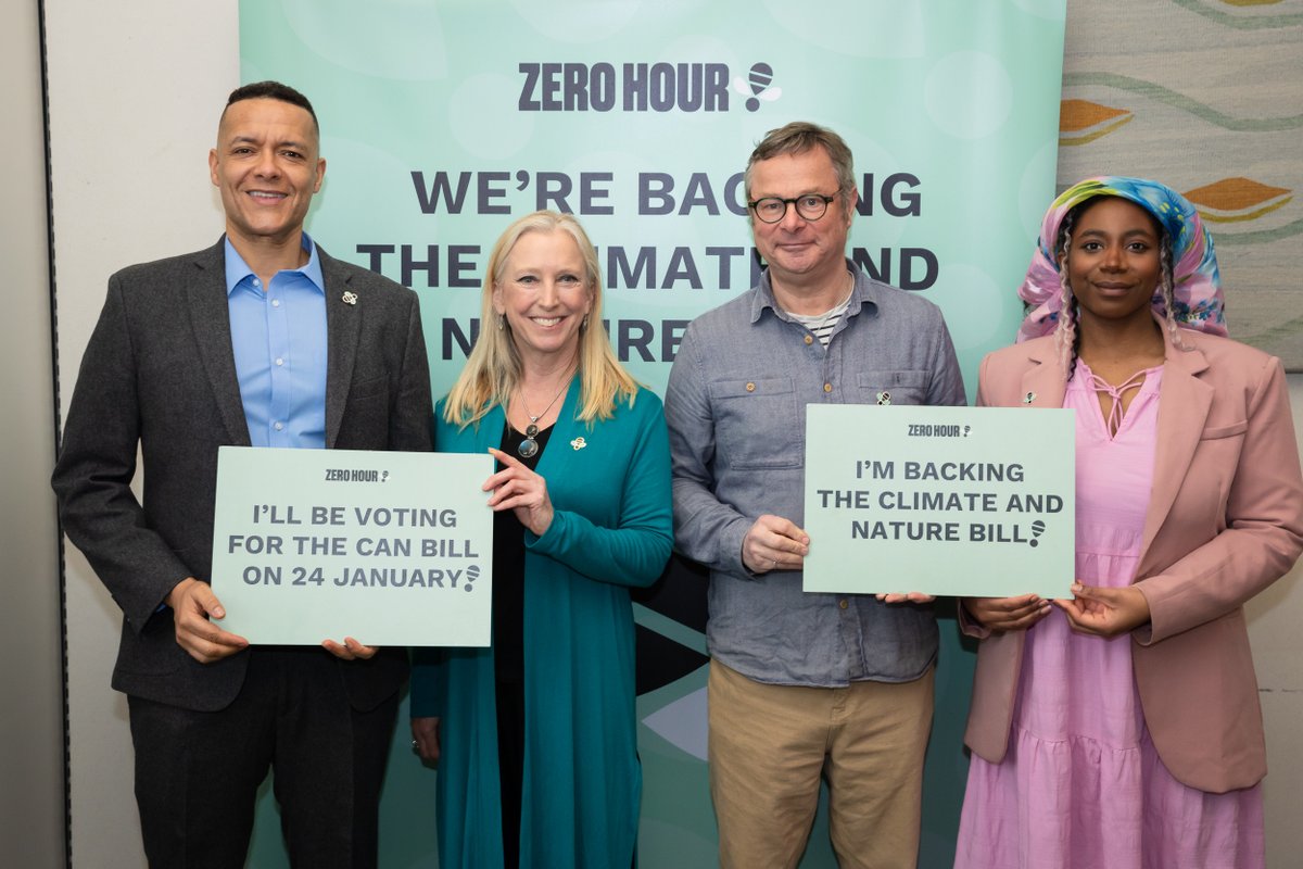 <a href="/NadiaWhittomeMP/">Nadia Whittome MP</a> <a href="/labourlewis/">Clive Lewis MP</a> <a href="/_OliviaBlake/">Olivia Blake MP</a> <a href="/alexsobel/">Alex Sobel MP for Leeds Central and Headingley</a> <a href="/TrisOsborneMP/">Tris Osborne MP</a> <a href="/stellacreasy/">stellacreasy</a> <a href="/adamthompson111/">Adam Thompson MP</a> <a href="/marykfoy/">Mary Kelly Foy MP</a> <a href="/SamJRushworth/">Sam Rushworth MP</a> <a href="/LabourSatvir/">Satvir Kaur</a> <a href="/pippaheylings/">Pippa Heylings 🔶️ MP for South Cambridgeshire</a> @DrRozSavageMP <a href="/wendychambLD/">Wendy Chamberlain</a> <a href="/timfarron/">Tim Farron</a> <a href="/libdemdaisy/">Daisy Cooper MP 🔶</a> <a href="/amcarmichaelMP/">Alistair Carmichael MP</a> <a href="/Bobby_Dean/">Bobby Dean MP 🔶</a> <a href="/_Chris_Coghlan/">Chris Coghlan MP 🔶</a> <a href="/EdwardMorelloWD/">Edward Morello MP</a> <a href="/JoshBabarinde/">Josh Babarinde OBE MP</a> @Susan4_ED <a href="/carla_denyer/">Carla Denyer</a> <a href="/TheGreenParty/">The Green Party</a> 👏 Thank you, <a href="/labourlewis/">Clive Lewis MP</a>, for co-sponsoring the Climate and Nature Bill—and for being a long-standing champion for climate and nature action. See you on 24 January to vote to progress the #CANBill at its Second Reading! 🐝 zerohour.uk x.com/labourlewis/st…