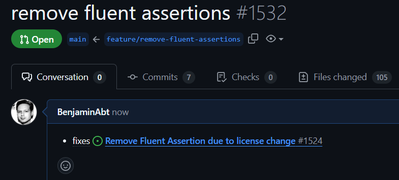 Last project migrated away from FluentAssertions within a very short time.

Never mix convenience with the value of a dependency ✌