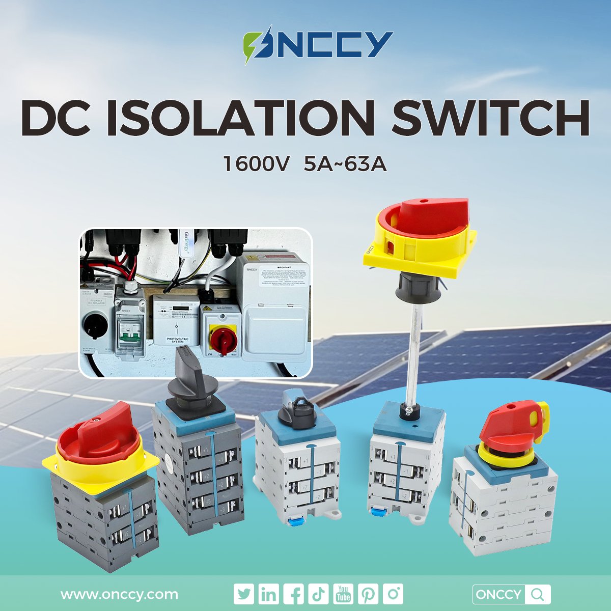 grace_aswich's tweet image. Are you looking for a reliable DC isolation switch? The ONCCY Non-polarity DC Isolation Switch is your dependable choice.
#DCSwitch #IsolationSwitch #RenewableEnergy #ElectricalSafety #ModularDesign #ONCCY #PowerDistribution #HarshEnvironment #EnergyEfficiency