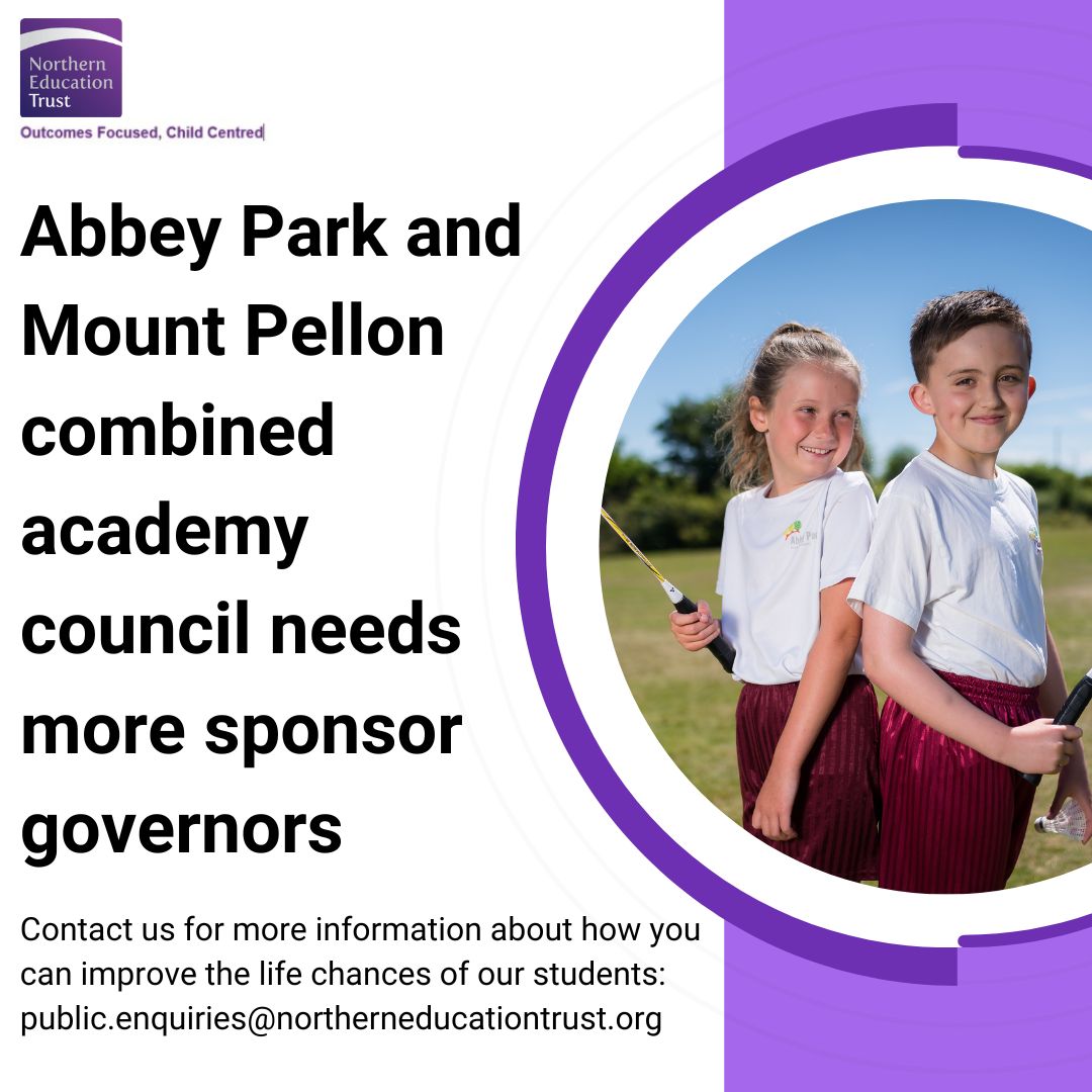 NET Abbey Park (@abbeyparkhx) on Twitter photo Local governors, we need you! Register your interest today to join Abbey Park and Mount Pellon combined academy council and make a difference to the lives of our students: public.enquiries@northerneducationtrust.org Local governors, we need you! Register your interest today to join Abbey Park and Mount Pellon combined academy council and make a difference to the lives of our students: public.enquiries@northerneducationtrust.org