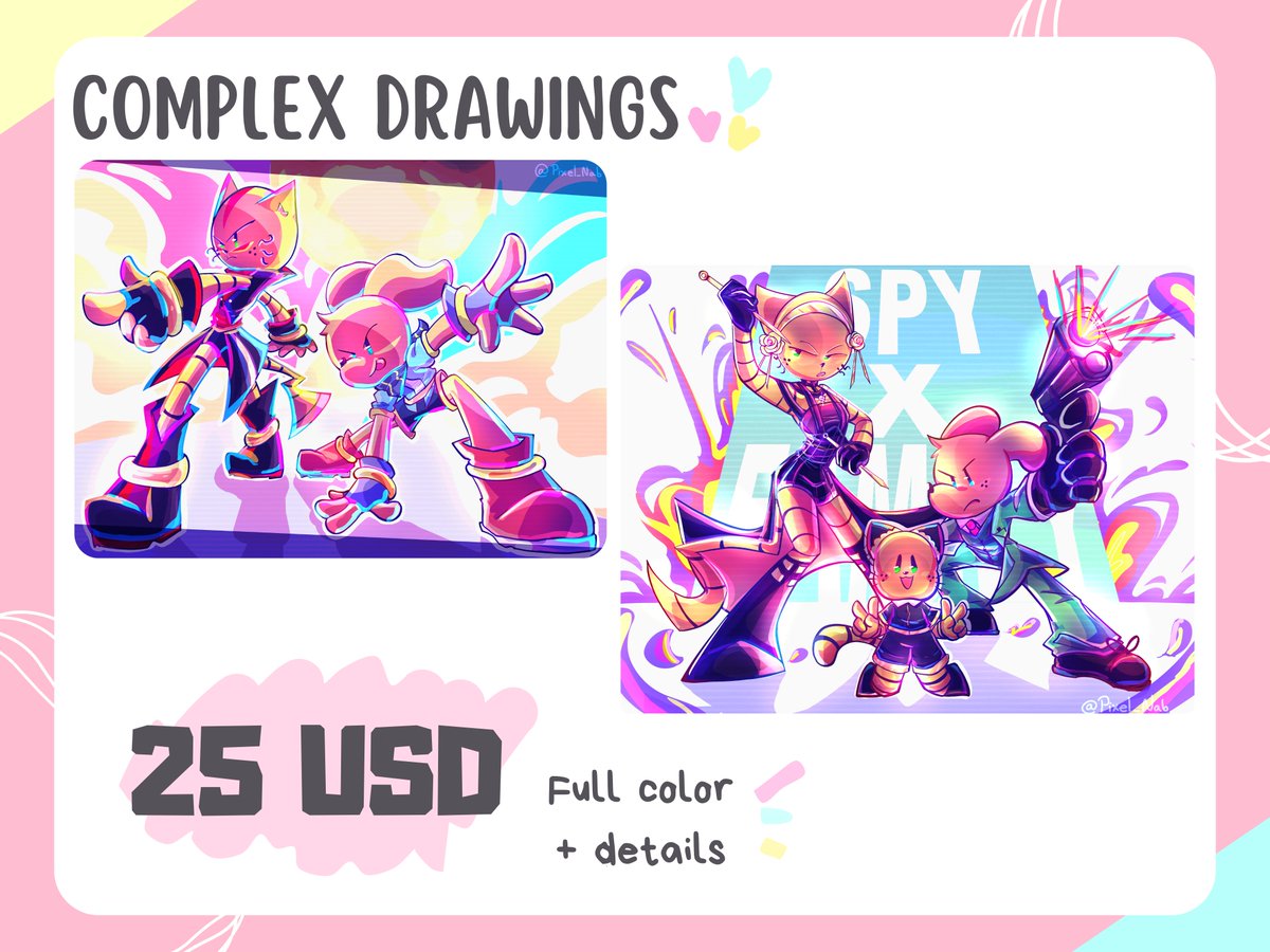 Pixel_Nab's tweet image. OPEN COMMISSIONS !!
Hola chicos, estoy abriendo comisiones, si alguien gusta apoyarme :D
Si eres de Perú y estás interesado, los precios son más accesibles🫶
Cualquier consulta pueden enviarme DM
#OpenCommissions #CommissionsOpen #DigitalArt #ArtistOnTwitter
