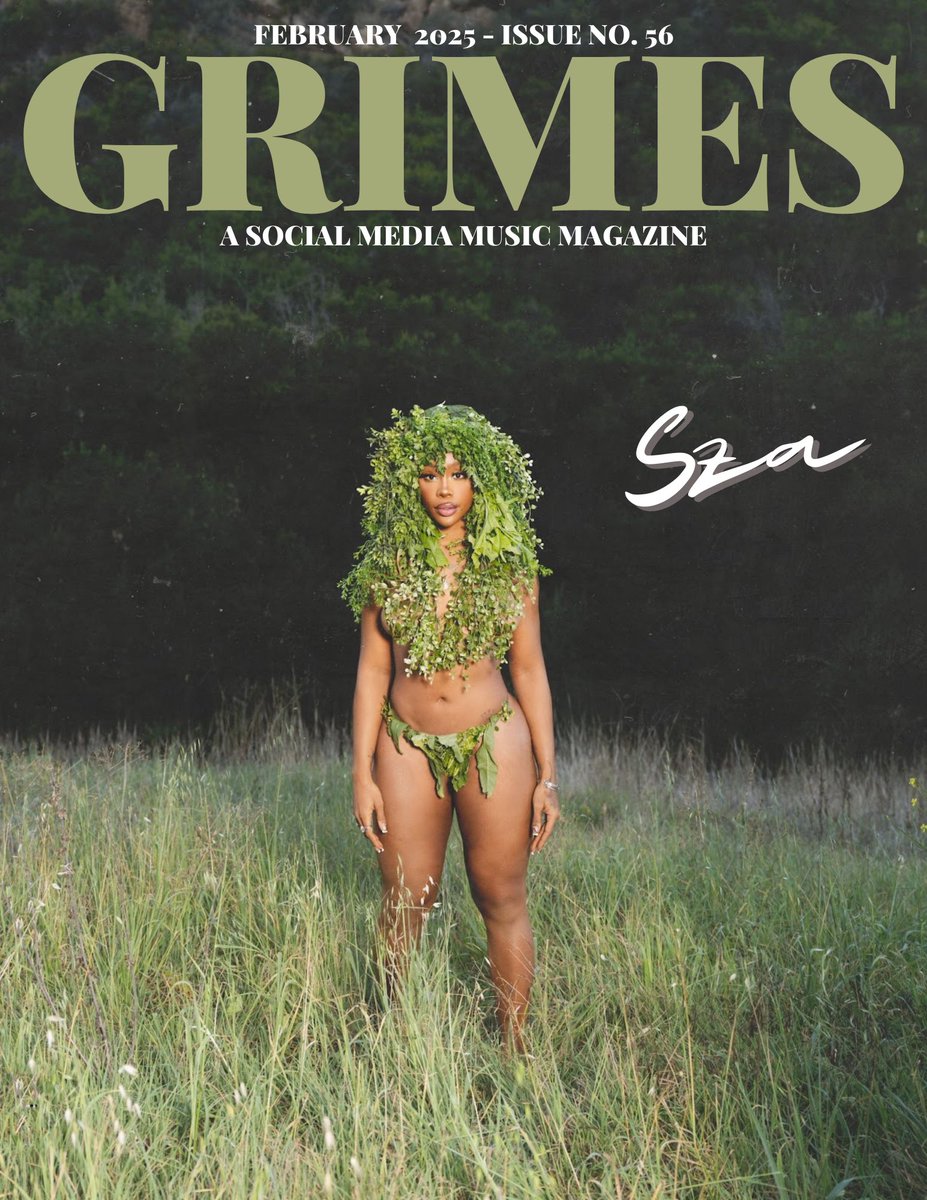 aliciagrimes71's tweet photo. G R I M E S Magazine: The January 2025 Issue! It’s out now! @sza takes the front cover of #GrimesMagazine @davidjcountry__ takes the back cover and #nexttoblow 

#music #aliciagrimes #grimesmag #twitter #musicmagazine #musicartist https://t.co/RQzMrcU6XQ