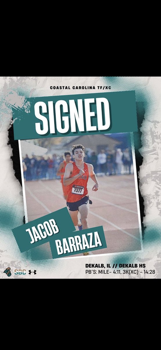 Our athlete spotlight of the day is Senior <a href="/JacobBarraza14/">Jacob Barraza</a> Jacob is already a state medalist &amp; committed to <a href="/CoastalTFXC/">CCU Track and XC</a> next year

2024 All State Medalist
1600 3A 3rd place 

5x State Qualifier in T&amp;F 
4x8 (22)
1600 &amp; 4x4 (23)
1600 &amp; 3200 (24)
25…?