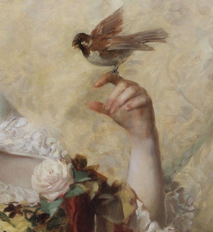 salmalieu's tweet photo. «أكلُّ رياحِ هذي الأرضِ
ضِدّ جناح عُصفور؟»
- أحمد بخيت.
Woman Holding A Bird | By: Léon Herbo. https://t.co/PZIgrOuhfq