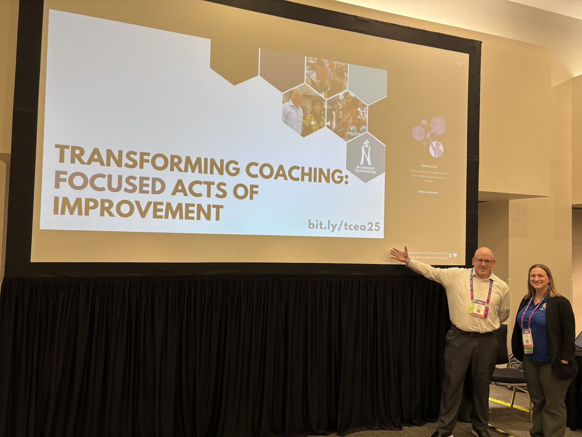 I had an awesome day presenting with my bestie <a href="/smpattenaude/">Stacy Pattenaude</a> about the incredible work of the #nisdcoach team at #tcea! 🌟 What did you learn today?