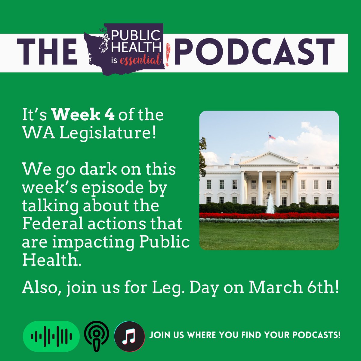 It's week 4 of the Washington State legislative process! This week we take a small detour to talk about how Federal actions are impacting public health.

Subscribe on your podcast app to automatically get the episode when it drops!

rss.com/podcasts/wspha…