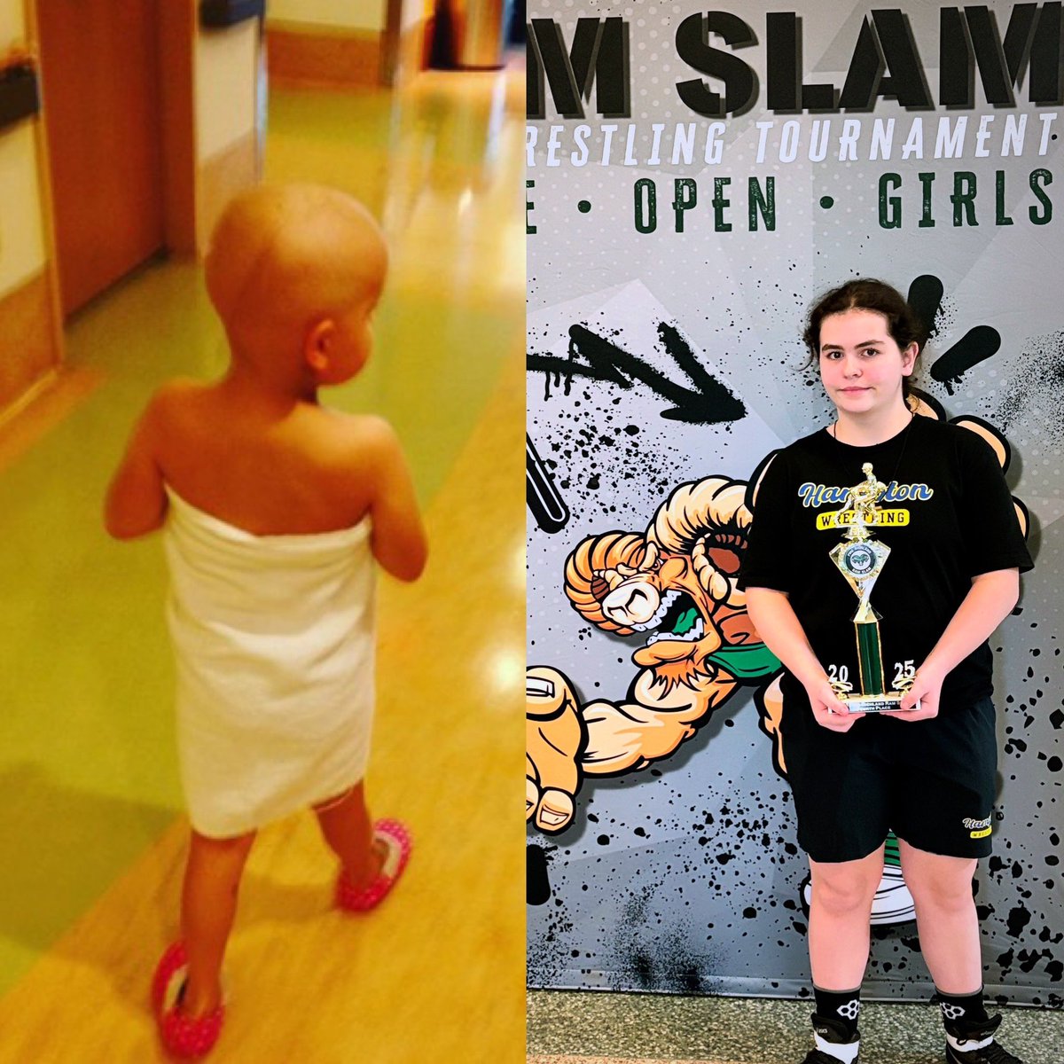 colin_dunlap's tweet photo. On #WorldCancerDay, it is important to illustrate what you might be going through—and what you can become. 
Do not stop fighting. 
Battle. 
Like our dear daughter Darran - the toughest person I have ever known.
Also, if you can give to pediatric (or any) cancer causes, please do. https://t.co/RQyjF2EARz
