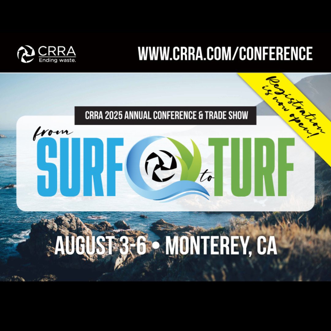 📣♻️We are excited to announce that registration is now open for CRRA 2025, August 3-6 in Monterey. Please visit our website to review details and pricing. 
💻➡️crra.com/conference⬅️