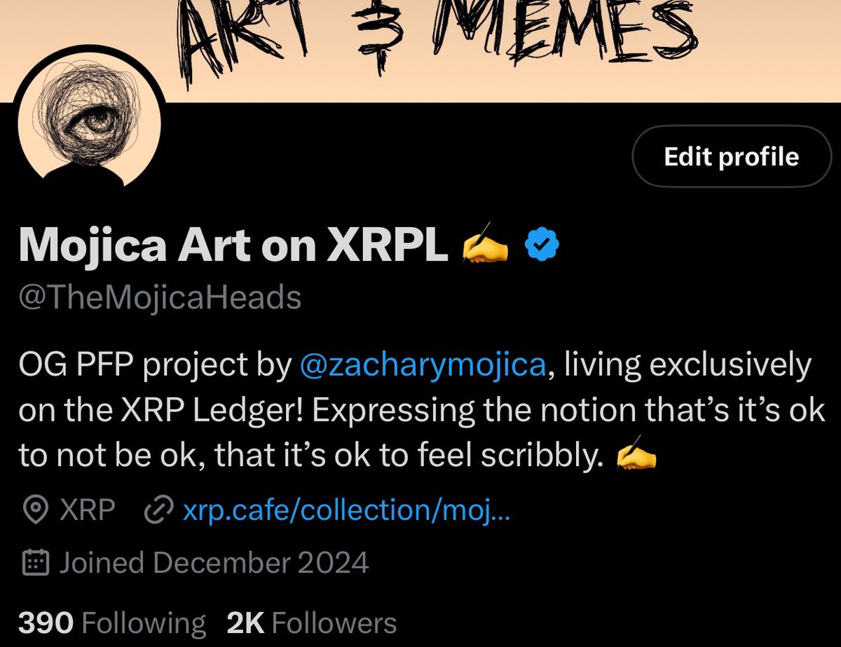 2k followers mfer 🎉

Thank you everyone.. Still just a little under two months old.. We are steady flowing &amp; steady growing.. here’s to the future 🥂🚀 #artistonxrp #mojicaart