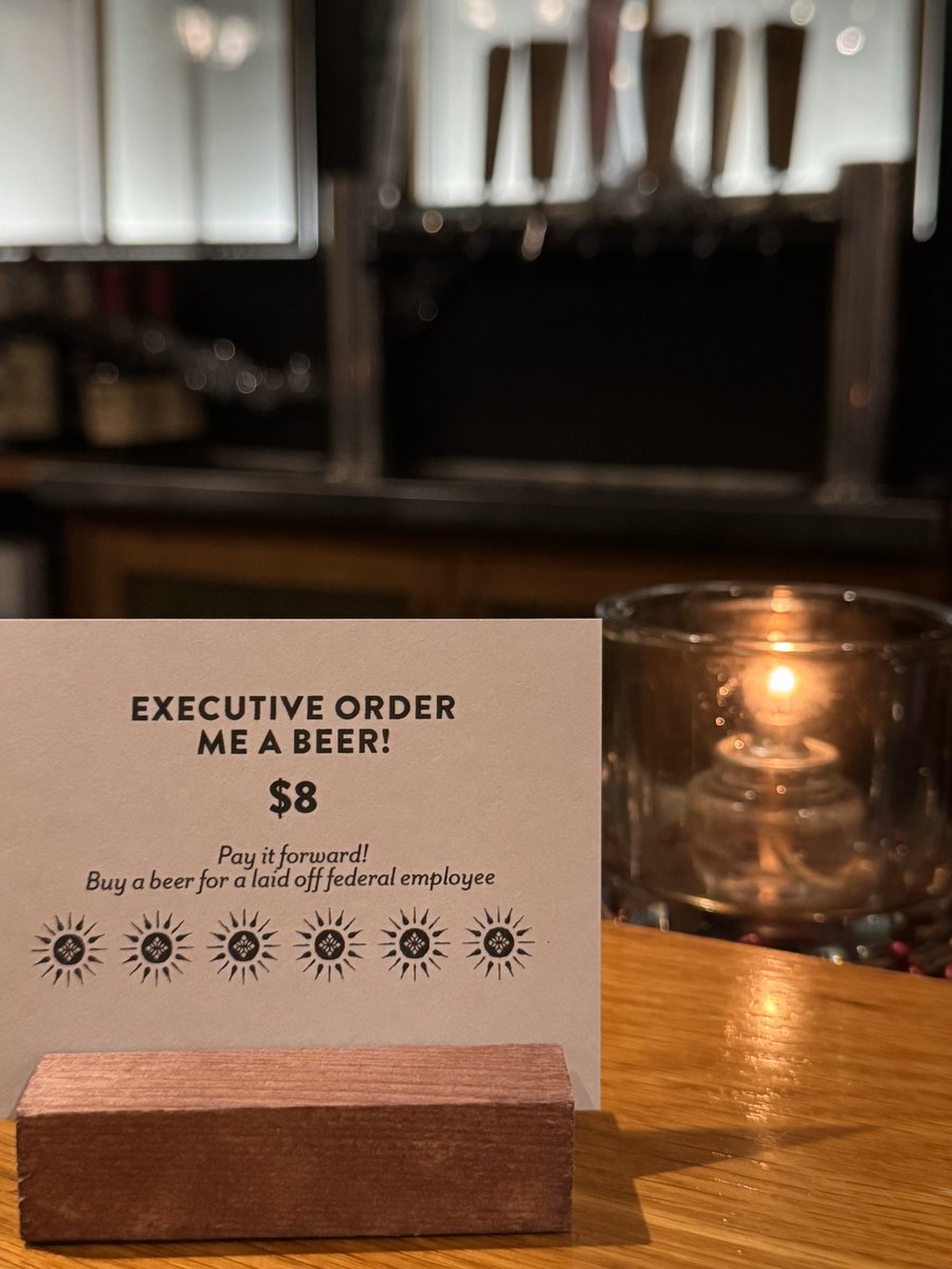The good people <a href="/RightProperBeer/">Right Proper Brewing</a> 920 Girard NE are offering a hand of support to federal workers currently suffering angst &amp; employment uncertainty created by Trump/Musk Administration: Purchase a beer for a federal worker 👉 Receive a free beer with federal ID.  Pay it forward.
