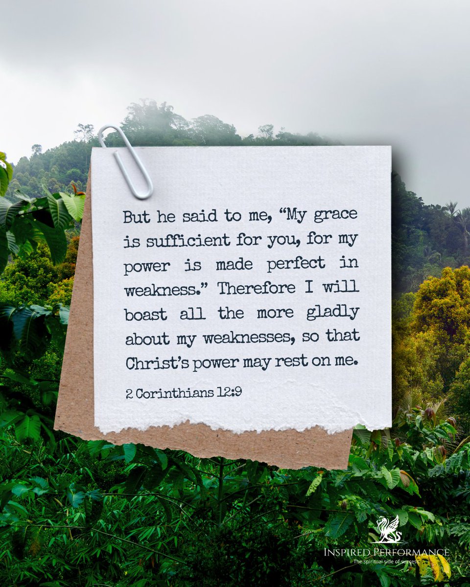inspiredper's tweet image. Don’t be afraid to embrace your struggles; they’re where God's strength shines the brightest! Tag someone who needs this reminder today.

#InspiredPerformance #VOTD #2Corinthians12 #GodsGrace #GodsPower