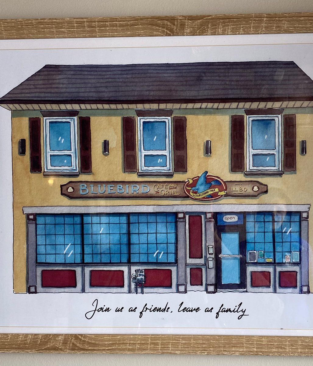 ~Sally and I had an early Galentine’s Day lunch today in Orangeville at the Bluebird Cafe &amp; Grill. I had the California Club Wrap and the White Chocolate Cheesecake with raspberry sauce. 🌯🍰 #TastyTuesday #Delicious #GoodEats #Lunch