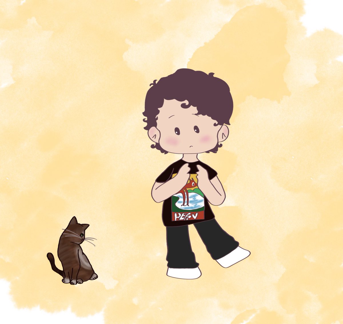 guppygnf's tweet image. first time meeting #georgenotfoundfanart #gnffanart #patchesfanart