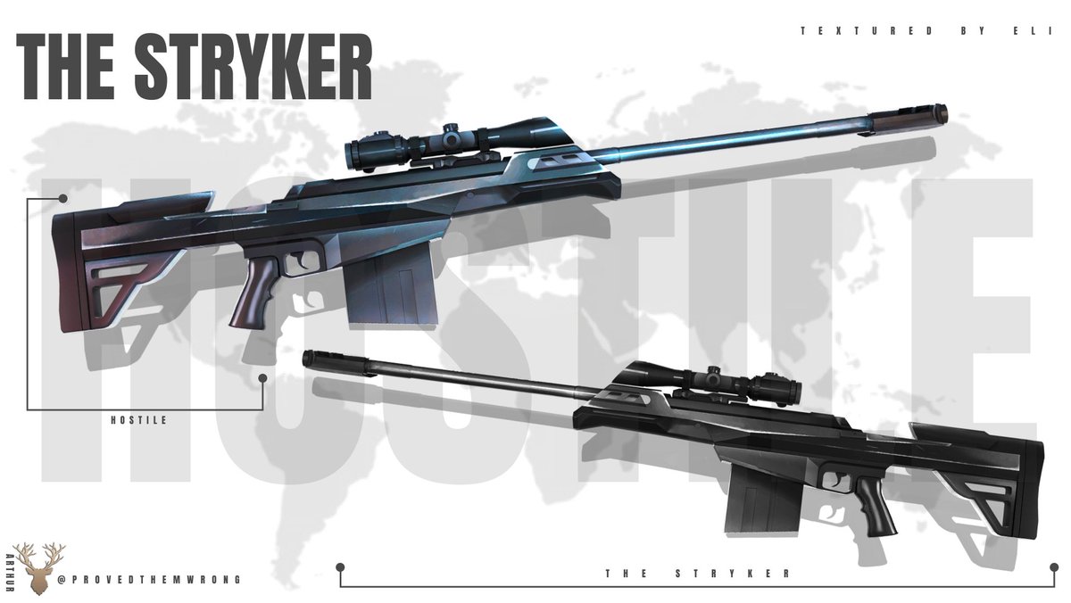 Here's a sneak peek at a post I designed for <a href="/HOSTILERBX/">HOSTILE</a>! While I didn’t create the models or the blue weapon skin, the black skin was designed by me.  #Roblox #GameDesign