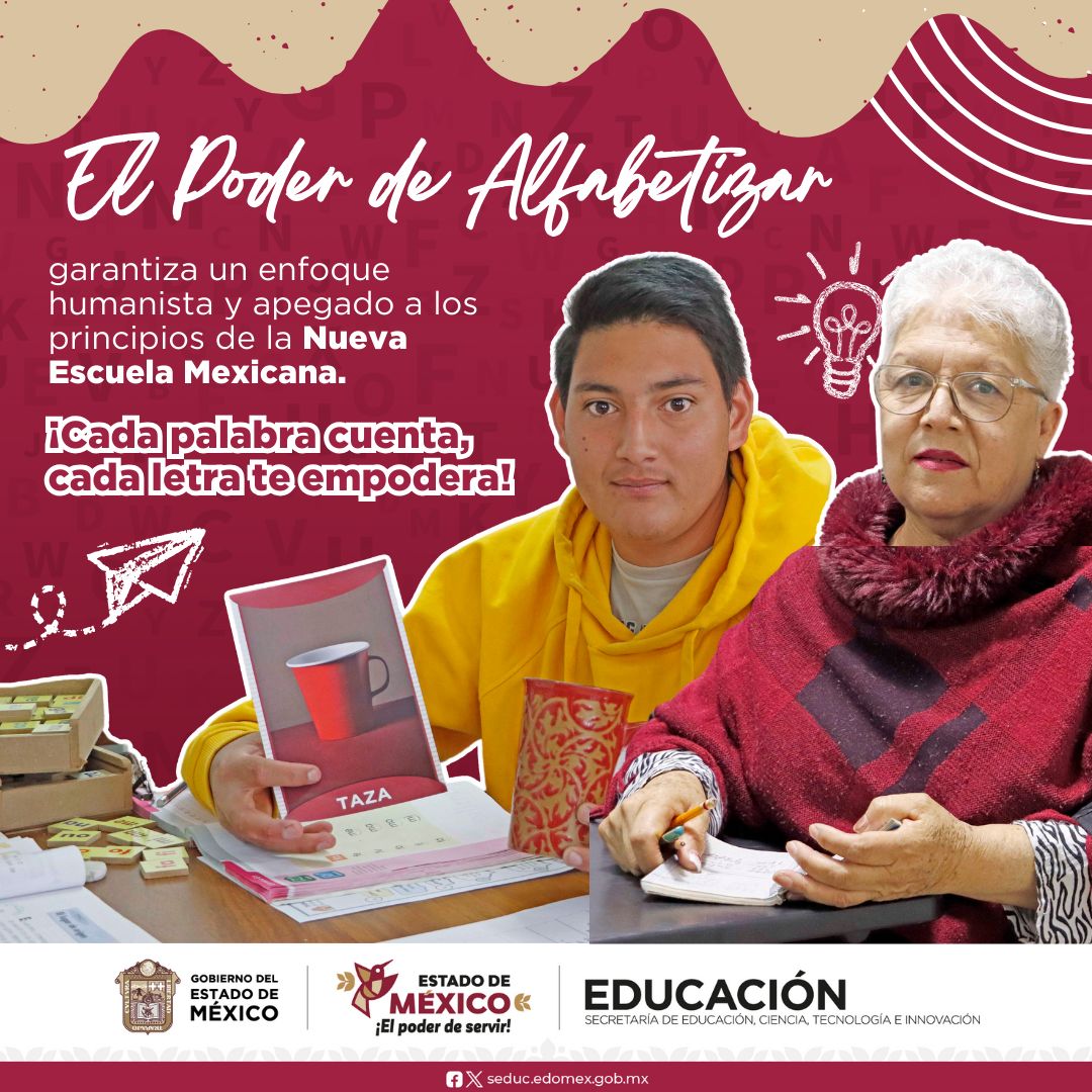 CecytemTexcoco's tweet photo. De la mano de @SecretariaDeEdu , @INEAmx   y @SEIEM_  se trabaja en conjunto para reafirmar que la alfabetización es un derecho el cual brinda más oportunidades a quienes mas lo necesitan. 🙌🙌
#ElPoderDeAlfabetizar
#ElPoderDeLaEducación https://t.co/TOFbHWVhXb