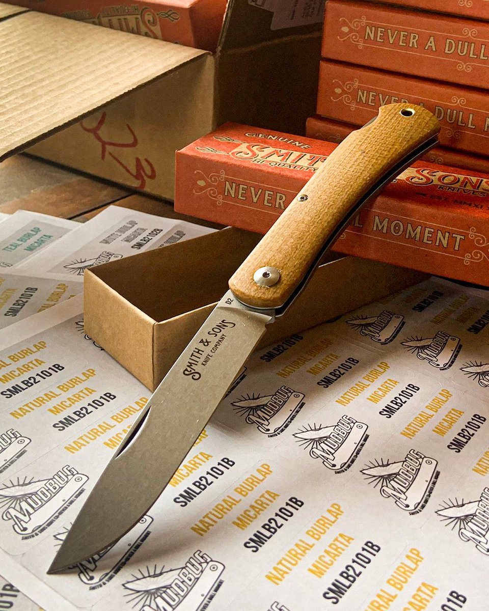 SmithnSonsKnfCo's tweet image. Mudbug restock drops tonight! ⚡ This will be the last big restock for a while, so if you’ve been waiting to grab one, now’s your chance. Don’t miss out—stock won’t last long! #Mudbug #EDC #MadeInUSA