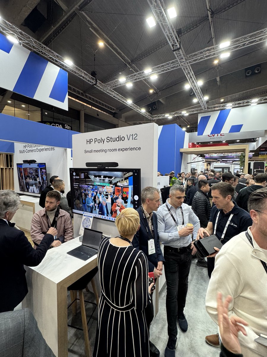 Day one at #ISE2025 was off to an exciting start at Fira Barcelona, Gran Via! Stop by Booth #2Q500 to experience HP | Poly’s innovative collaboration solutions in action. We’re thrilled to connect, innovate, and shape the future of work together 👉 splr.io/6015oX8uF