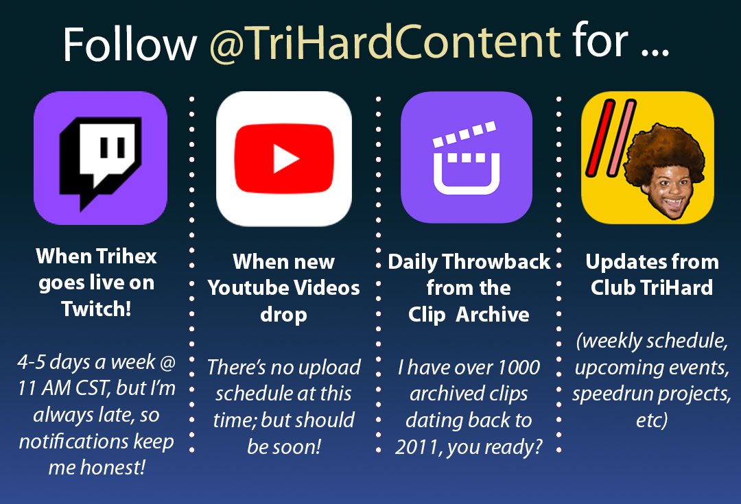 TriHardContent's tweet image. Thanks for checking out the page! Here's 4 big reasons to follow &amp;amp; enable notifications! 

Check the Fourthwall link in bio for the latest updates.