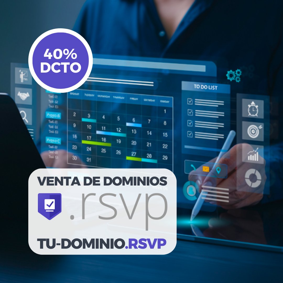 Marcaria_Es's tweet photo. 🚀 ¡Consigue tu Dominio Perfecto y Ahorra!

.ING – ¡Marcas en movimiento! (30% Dcto) 🔗 https://t.co/Y3bfpdroap 
.RSVP – ¡El dominio para eventos! (40% Dcto) 🔗https://t.co/Sh231fvgvh 
.MEME – ¡Contenido viral! (30% Dcto) 🔗https://t.co/yP9SbNHM06

Válido del 1 Ene - 31 de Mar https://t.co/zChCjQojKD