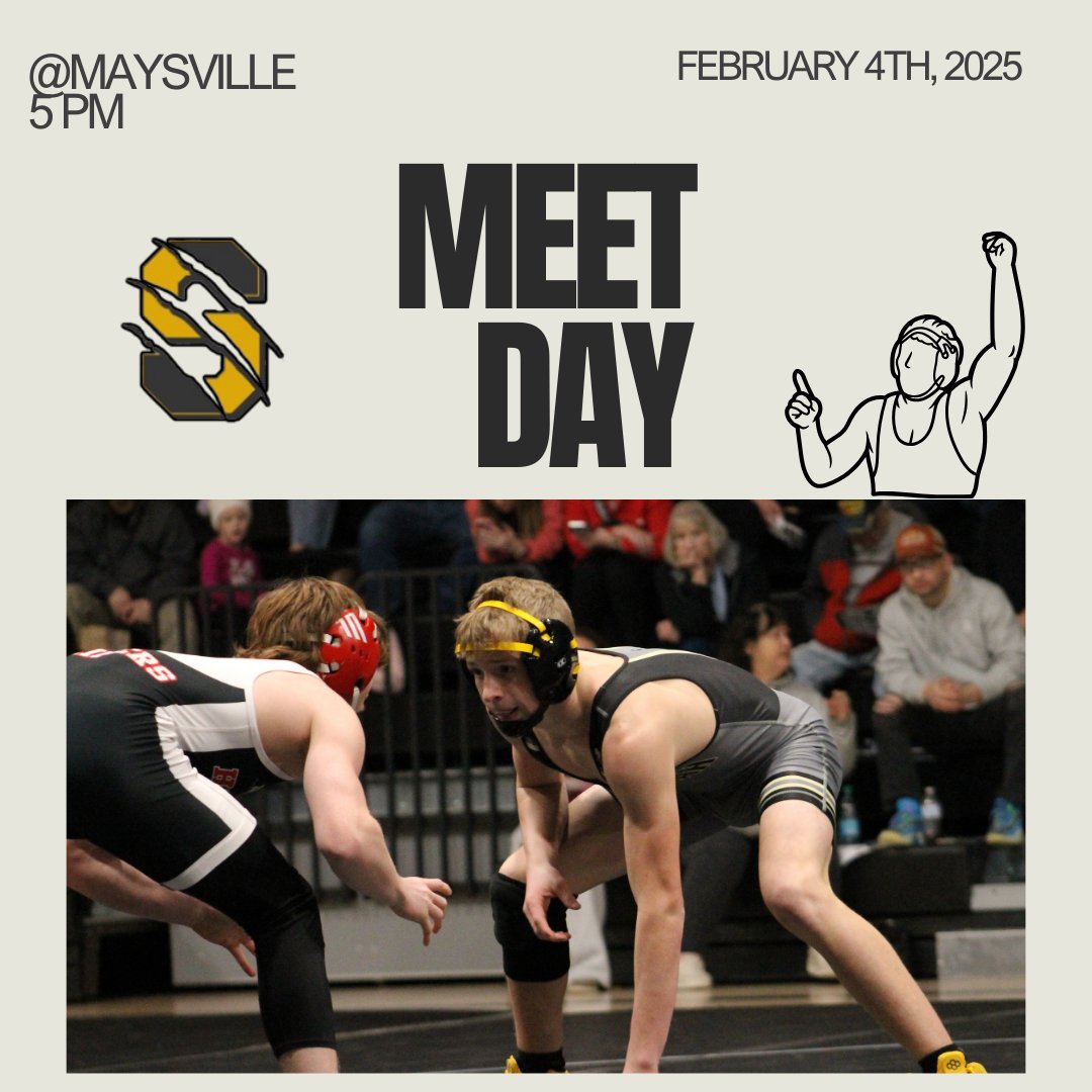 Wrestling is headed over to Maysville for a Triangular meet!! Good luck boys!!💛🖤🤼