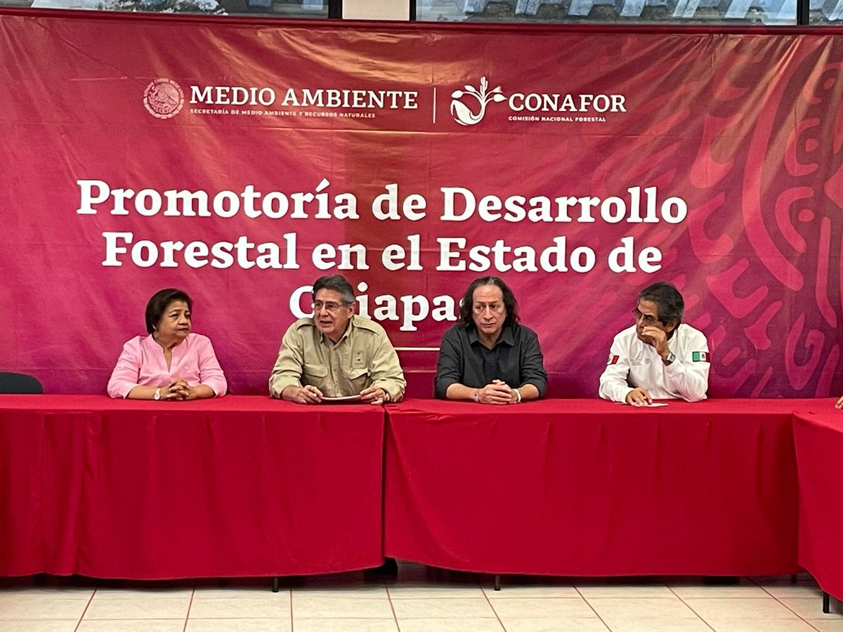 VMCruz12's tweet photo. ¡KO!: @CarlosMoralesV_ asumió como delegado en Chiapas de la @CONAFOR (Comisión Nacional Forestal). Presente Antonio Santos, representante personal de la presidenta @Claudiashein. https://t.co/H7OKY3aePo