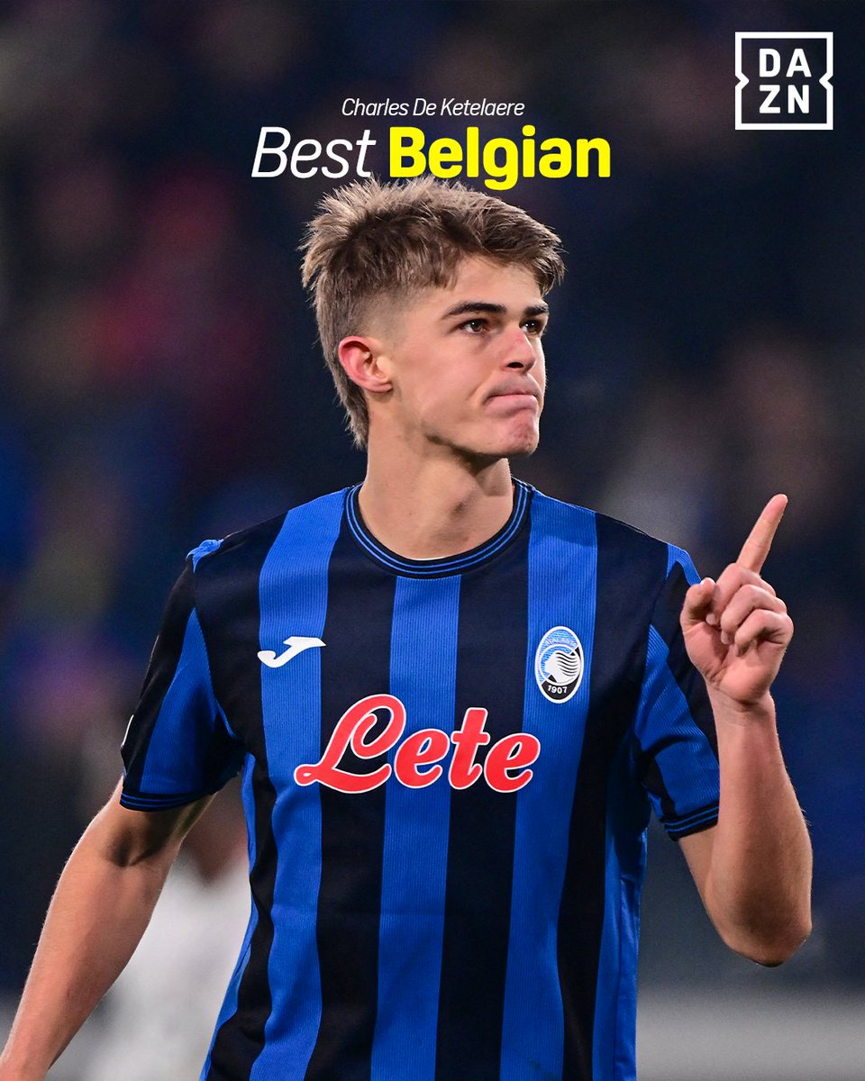 DAZN_BENL's tweet photo. 🇧🇪 | Charles De Ketelaere is verkozen tot Beste Belg in het buitenland van 2024! 🙌💫 #GoudenSchoen https://t.co/v8ovotXGPL