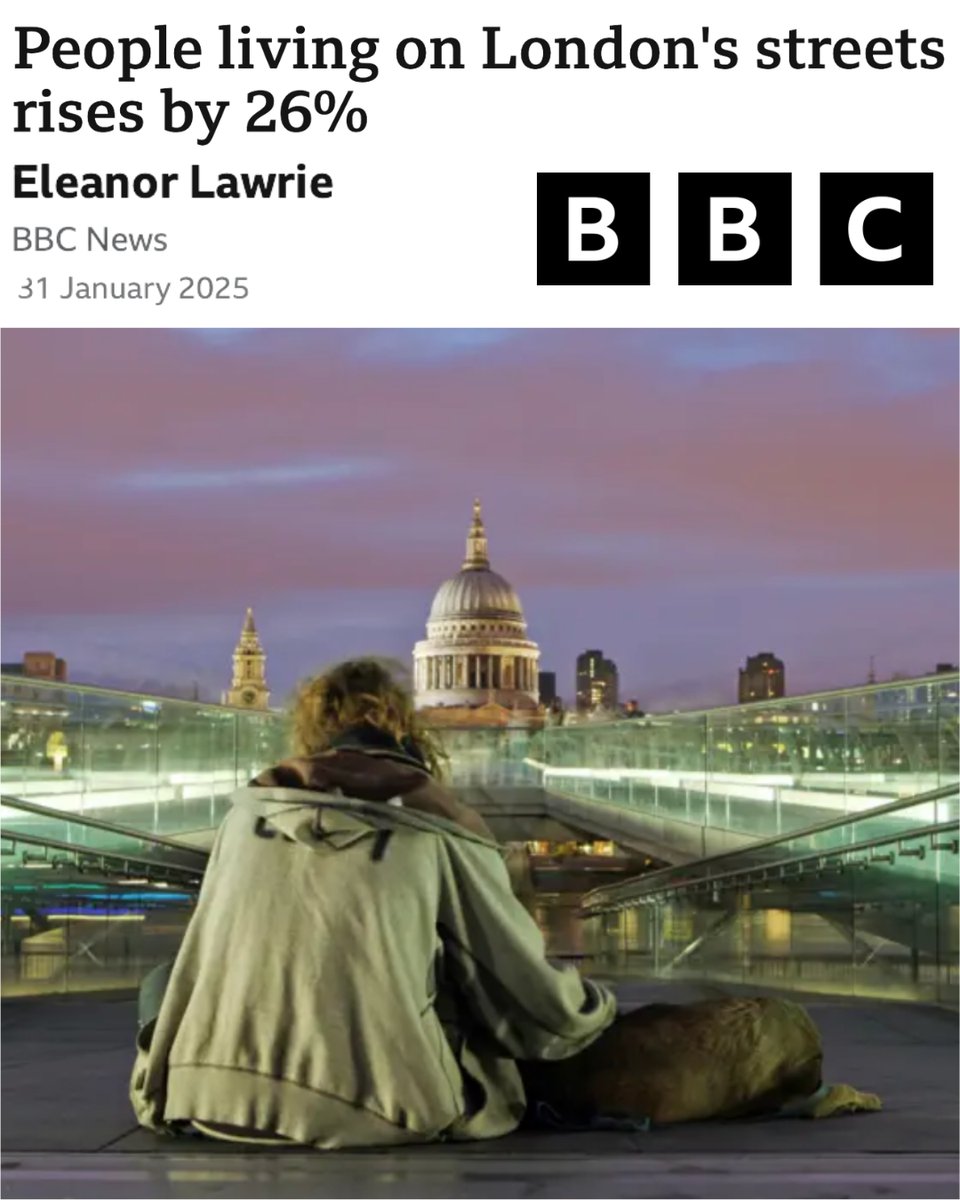 More stats. Another rise in #homelessness.

Rough sleeping in #London has risen again—up 5% in the last year. Even worse, the number of people living on the streets permanently has surged by 26%.

Homelessness can be ended in our city—with the right support, funding, and action.