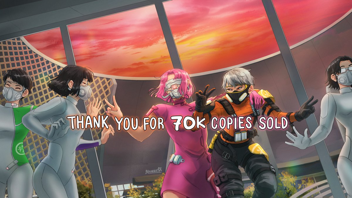 💠 1000xRESIST Has Sold Over 70,000 Copies!! 💠

To celebrate, we are on SALE at -25% off on Steam!

We also commissioned <a href="/theMaarika/">Maarika ✨</a> again to give life to BBF x Healer 😍 Read our update below 👇