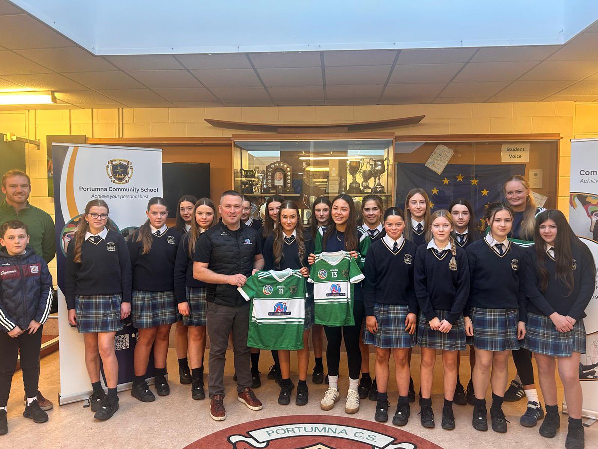 Portumna Community School (@portumnacommsch) on Twitter photo Huge thank you to Jonny Keane from the ‘Hurling Hub’ for sponsoring jerseys for our junior camogie squad as they prepare for this weekends All Ireland semi final 🤩🤩🤩much appreciated support from a local business 🫶<a href="/GalwayCamogie96/">Official Galway Camogie</a> <a href="/accsirl/">ACCS</a> <a href="/ConnachtGAA/">Connacht GAA</a> #community Huge thank you to Jonny Keane from the ‘Hurling Hub’ for sponsoring jerseys for our junior camogie squad as they prepare for this weekends All Ireland semi final 🤩🤩🤩much appreciated support from a local business 🫶<a href="/GalwayCamogie96/">Official Galway Camogie</a> <a href="/accsirl/">ACCS</a> <a href="/ConnachtGAA/">Connacht GAA</a> #community