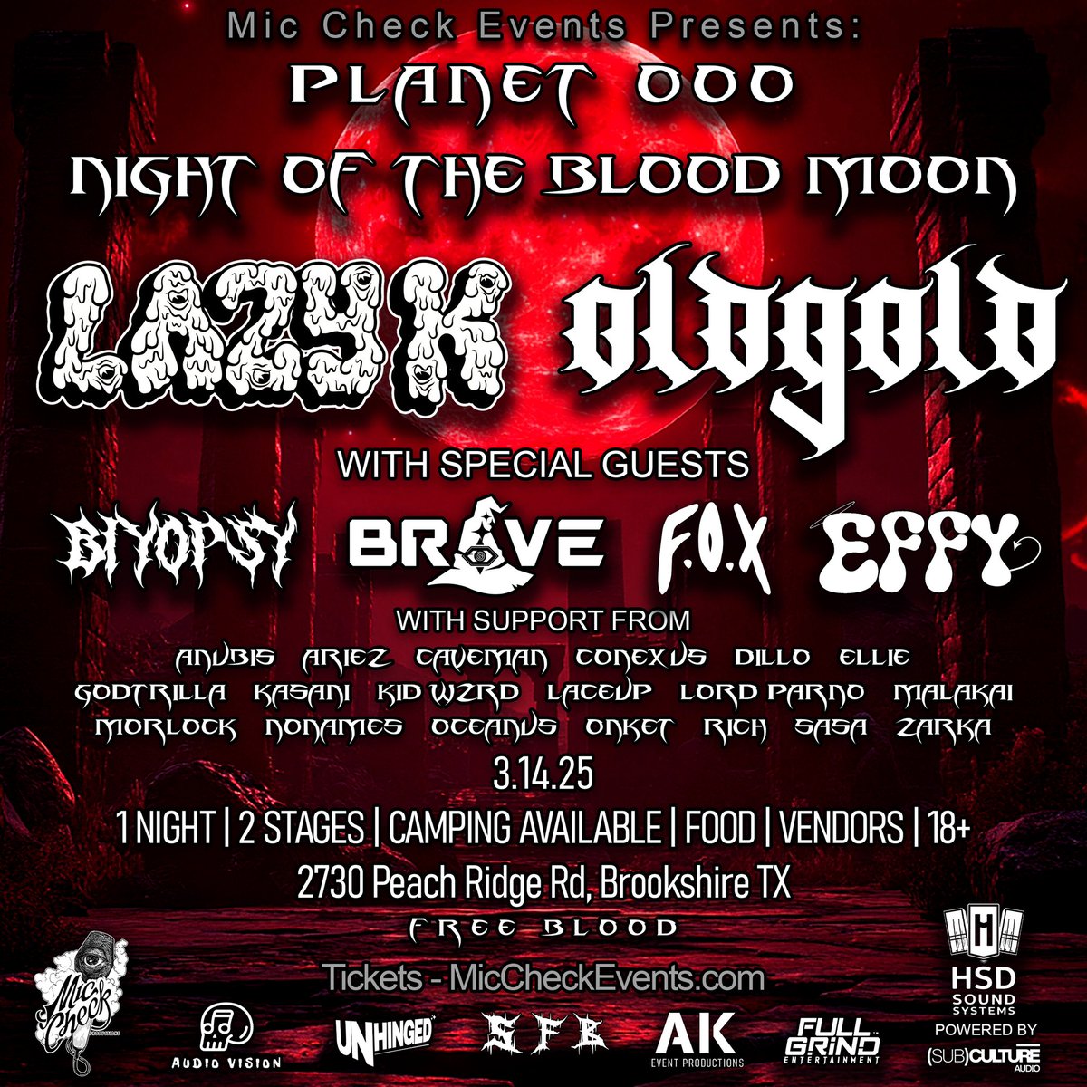 SOUNDS FROM BELOW (@soundsfrombel0w) on Twitter photo Ooo π«£ your Planet Ooo: Night Of The Blood Moon π©Έ lineup is here!! Brought to you by <a href="/MicCheckEvents/">MicCheckEvents</a> - W/ HSD sound! - Ft. your headliners <a href="/lazykallday/">Lazy K</a> & <a href="/oldgoldinfinity/">OldGold (Infinity)</a> π½
Tix ππ©Έπ
linktr.ee/soundsfrombelow Ooo π«£ your Planet Ooo: Night Of The Blood Moon π©Έ lineup is here!! Brought to you by <a href="/MicCheckEvents/">MicCheckEvents</a> - W/ HSD sound! - Ft. your headliners <a href="/lazykallday/">Lazy K</a> & <a href="/oldgoldinfinity/">OldGold (Infinity)</a> π½
Tix ππ©Έπ
linktr.ee/soundsfrombelow