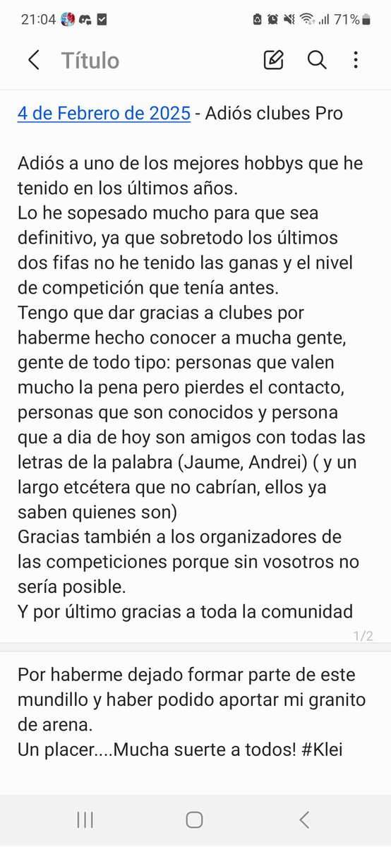 Hasta siempre Clubes Pro 😊🙏
Gracias por todo!!