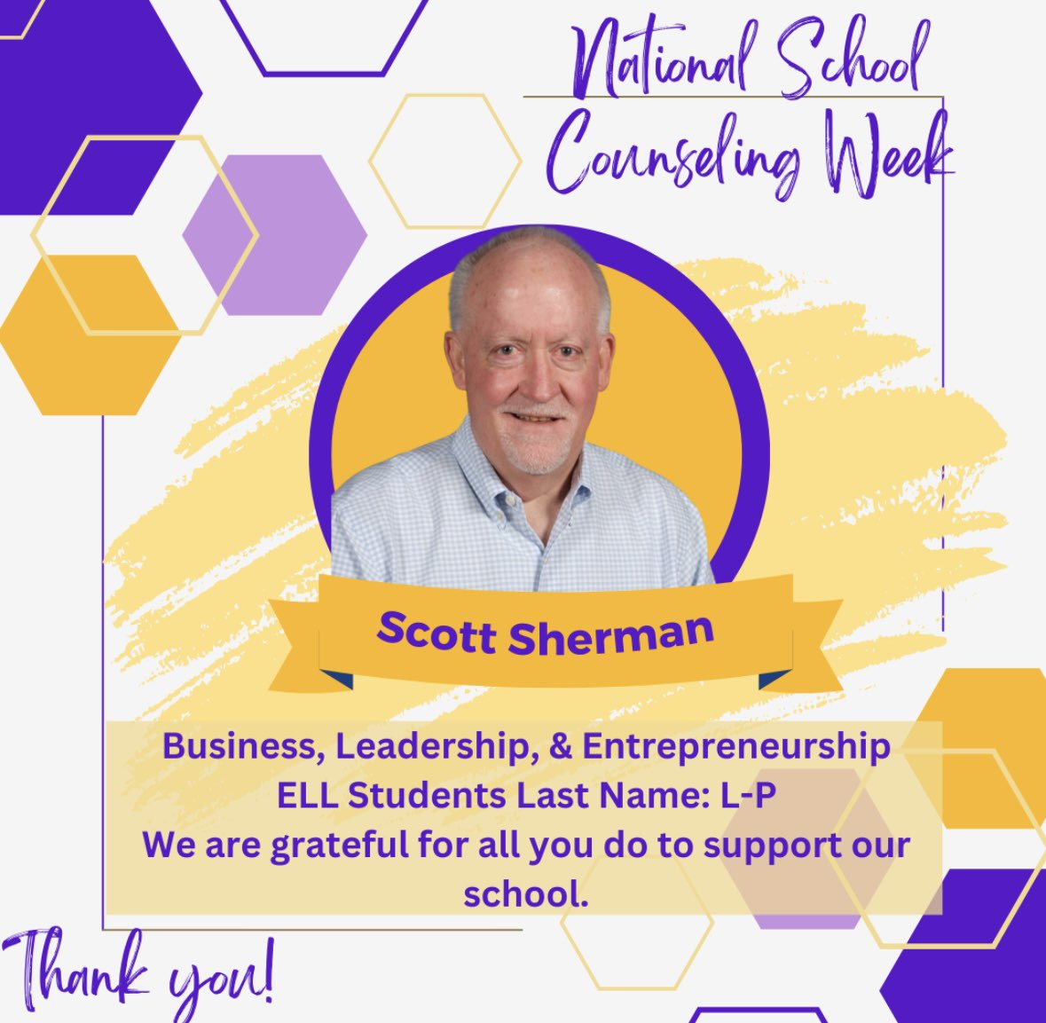 Today let’s celebrate Dr. Sherman for all he does at Northtown. We are grateful for your leadership. <a href="/NKCSchools/">NKC Schools</a> <a href="/NorthtownNews/">Northtown News</a> <a href="/nkccounseling/">Northtown Counseling</a>