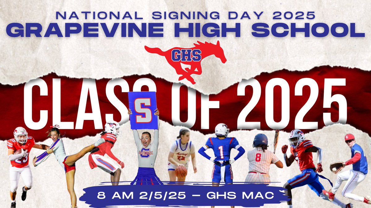 GHSMustangsFootball (@ghsmustangsfb) on Twitter photo NSD for all <a href="/Grapevine_HS/">Grapevine High School</a> Athletes!
Please join us as we honor all our Athletes tomorrow! NSD for all <a href="/Grapevine_HS/">Grapevine High School</a> Athletes!
Please join us as we honor all our Athletes tomorrow!