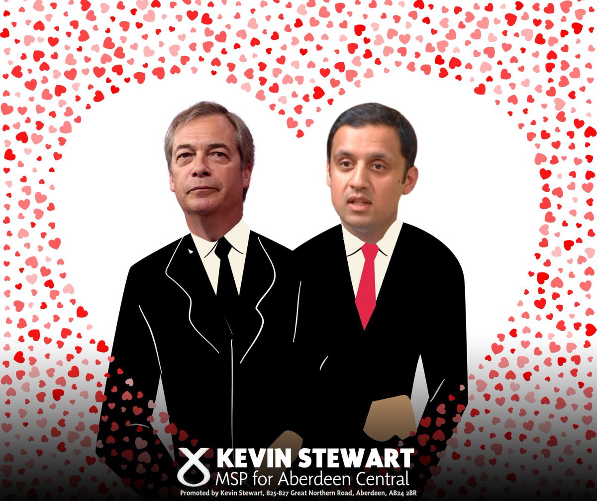 KevinStewartSNP's tweet photo. Anas Sarwar says he is open to backing ‘good ideas’ from Reform.

Scotland does not want and cannot afford a Sarwar / Farage love-in.

It’s time for independence. 🏴󠁧󠁢󠁳󠁣󠁴󠁿 https://t.co/GBF2sliezd