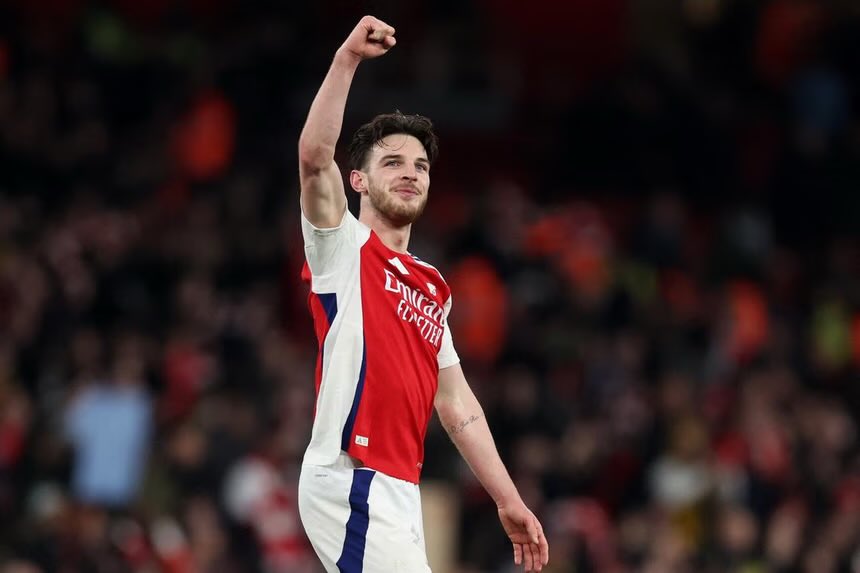 adamkeys_'s tweet photo. Declan Rice has more goals and assists for #Arsenal in 60 games than he got for West Ham in 204 games, and he has zero losses in 19 for us against the big six, getting man of the match in a number of them. Saying he’s anything less than world class is just baiting. #AFC https://t.co/9j8vOXE9yF