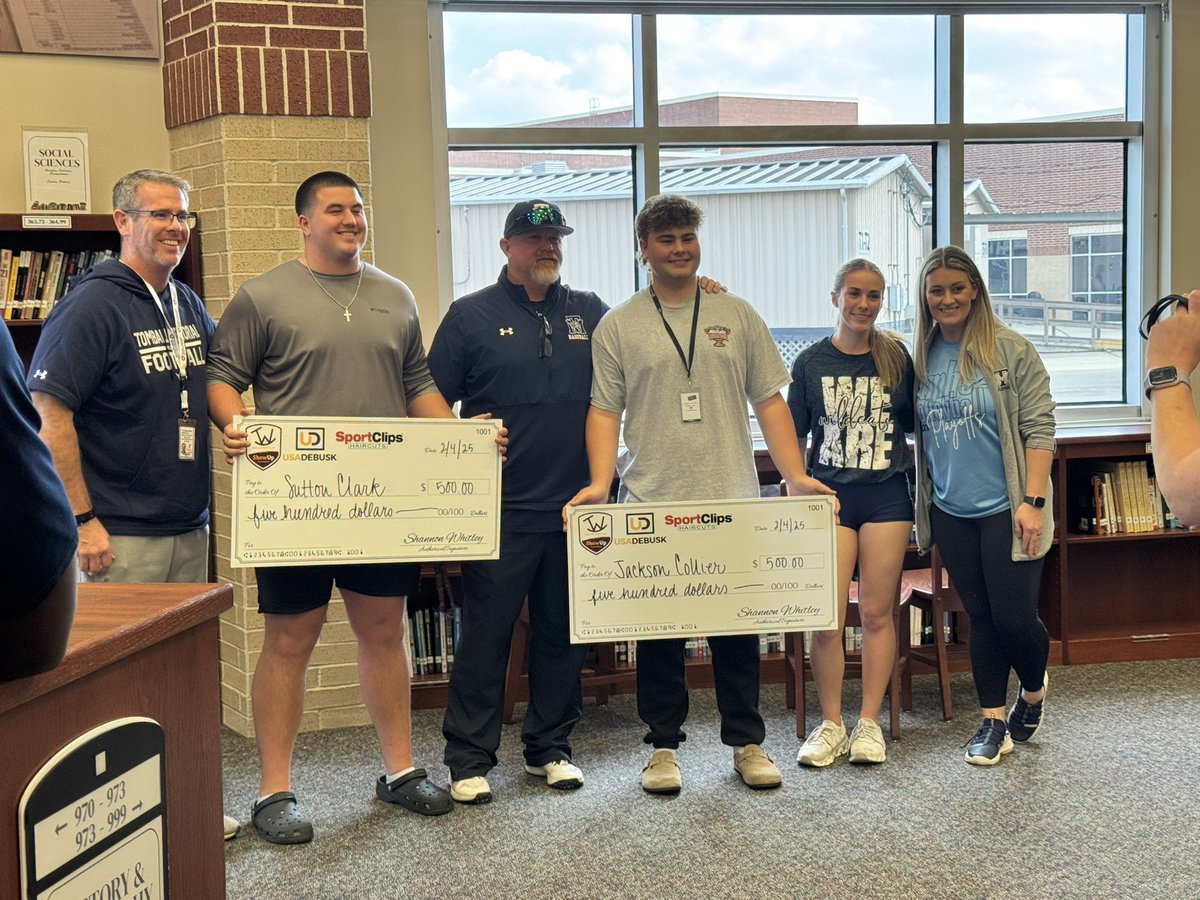 Congratulations to Sutton Clark, Jackson Collier, and Ariana Williams for their scholarship award today from the Taylor Whitley Show Up Foundation.  They exhibited exceptional character, and we are extremely proud of how they represent TMHS!  #BECATS