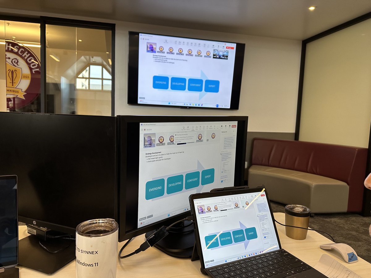 OlingerDavid's tweet image. Currently learning about ⁦@CanvaEdu⁩ #MagicWrite for goal setting with Students with ⁦@philbadham⁩ a Canva Trainjng Partner. The year long #edcoach program is having real impact for students and teachers using #AI effectively for learning!