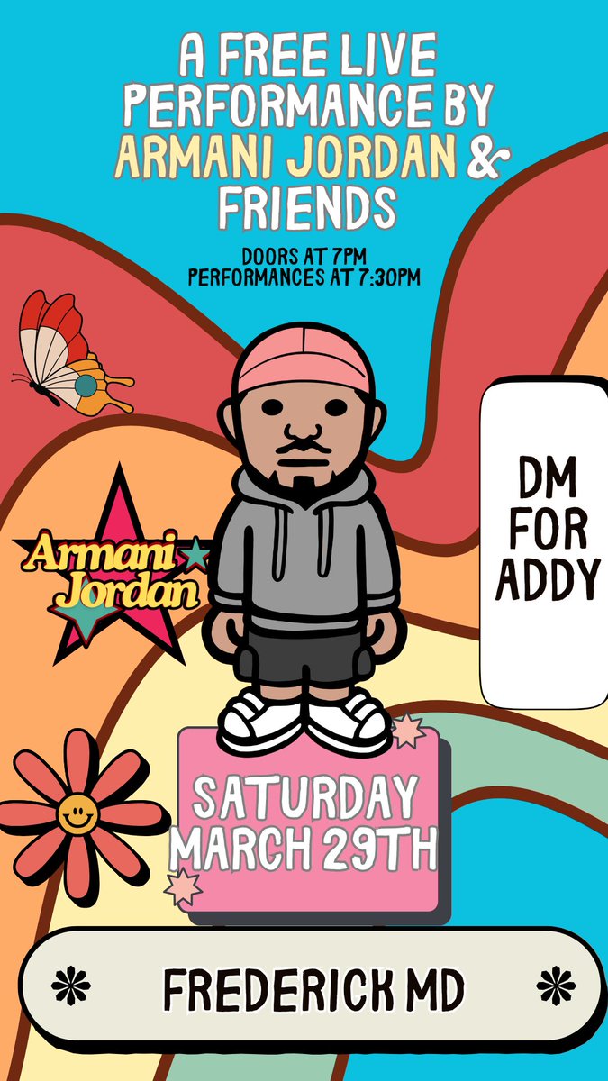 ArmaniJordanTV's tweet image. FREDERICK MD WE ARE BACK 

ARMANI JORDAN &amp;amp; FRIENDS 🕊️

SATURDAY MARCH 29TH 🏆💐

FREE LIVE CONCERT 

DM FOR ADDRESS ‼️