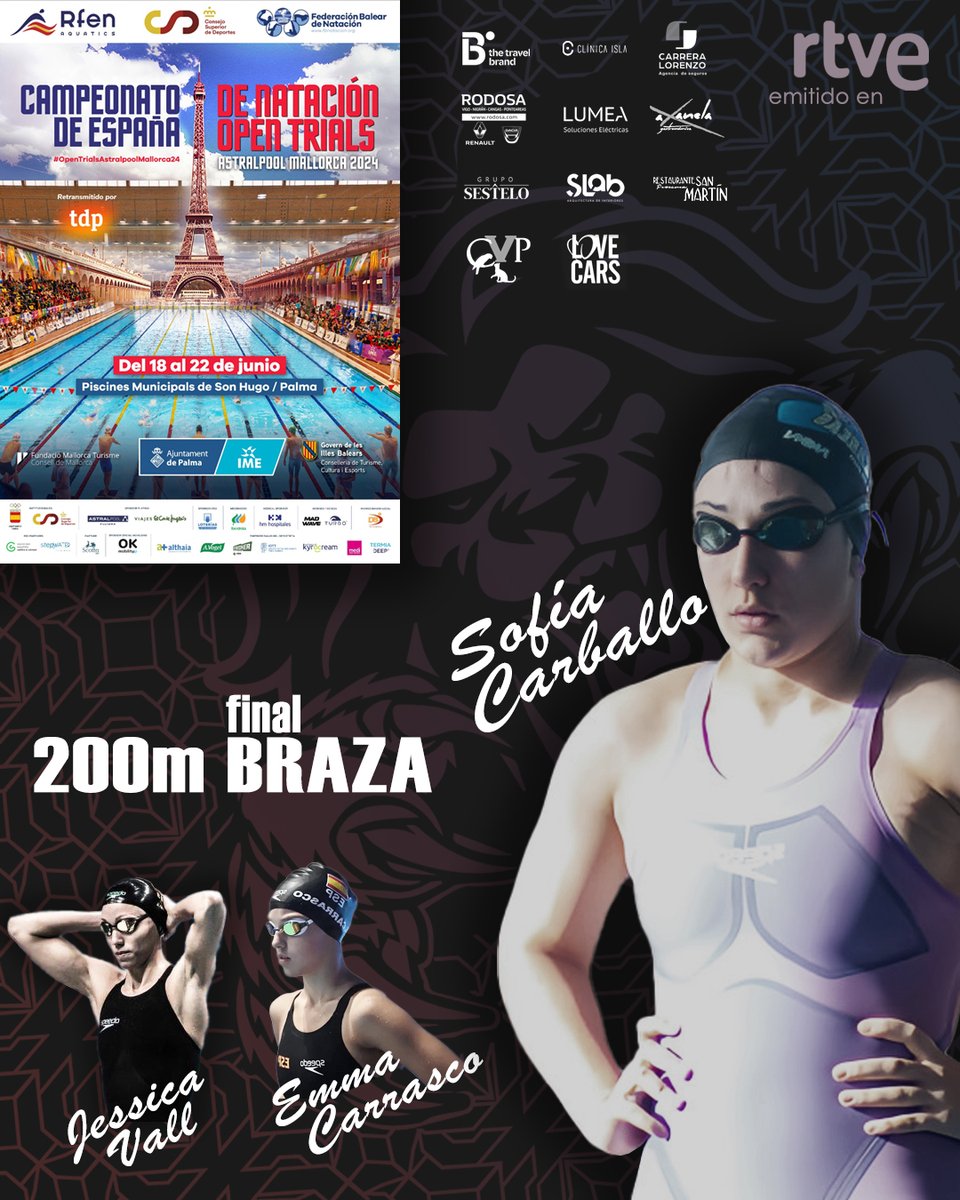 Final de 200 Braza en el campeonato de España, Junio de 2024, Sofía Carballo se clasifica para la final y se mide a tres participantes en JJOO.

Video en youtube
youtu.be/zk-gn-gl3rw