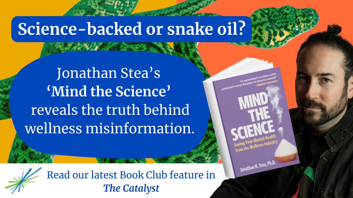Mental Health Commission of Canada (@mhcc_) on Twitter photo Clinical psychologist <a href="/jonathanstea/">Dr. Jonathan N. Stea</a>’s book ‘Mind the Science’ breaks down science vs. pseudoscience—and how to spot the difference. 🔎
📖 Read our latest Book Club feature in The Catalyst: thecatalystmagazine.ca/xZ5Z50UTbxP
#MentalHealth #ScienceLiteracy Clinical psychologist <a href="/jonathanstea/">Dr. Jonathan N. Stea</a>’s book ‘Mind the Science’ breaks down science vs. pseudoscience—and how to spot the difference. 🔎
📖 Read our latest Book Club feature in The Catalyst: thecatalystmagazine.ca/xZ5Z50UTbxP
#MentalHealth #ScienceLiteracy