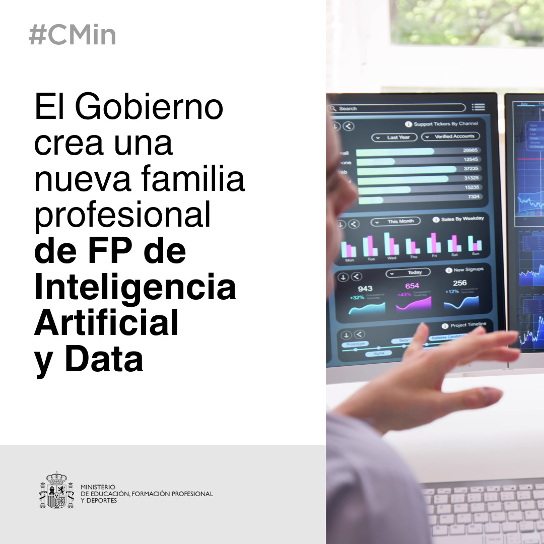 aarranzcad's tweet photo. Nueva familia profesional de FP de Inteligencia Artificial y Data. https://t.co/vip9oQRBBr vía @educaciongob https://t.co/GanZ3PKX7A