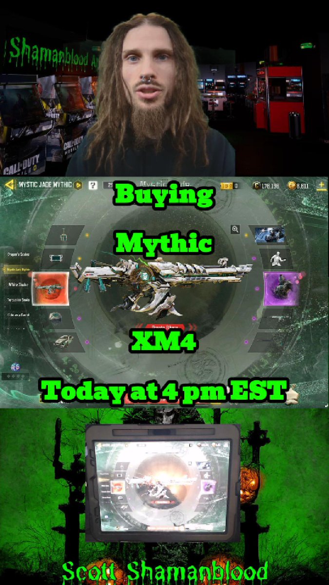 SShamanblood's tweet image. I'm buying the Mythic XM4 LIVE on stream today at 4 pm on tiktok!! #codmmythic #codmluckydraw