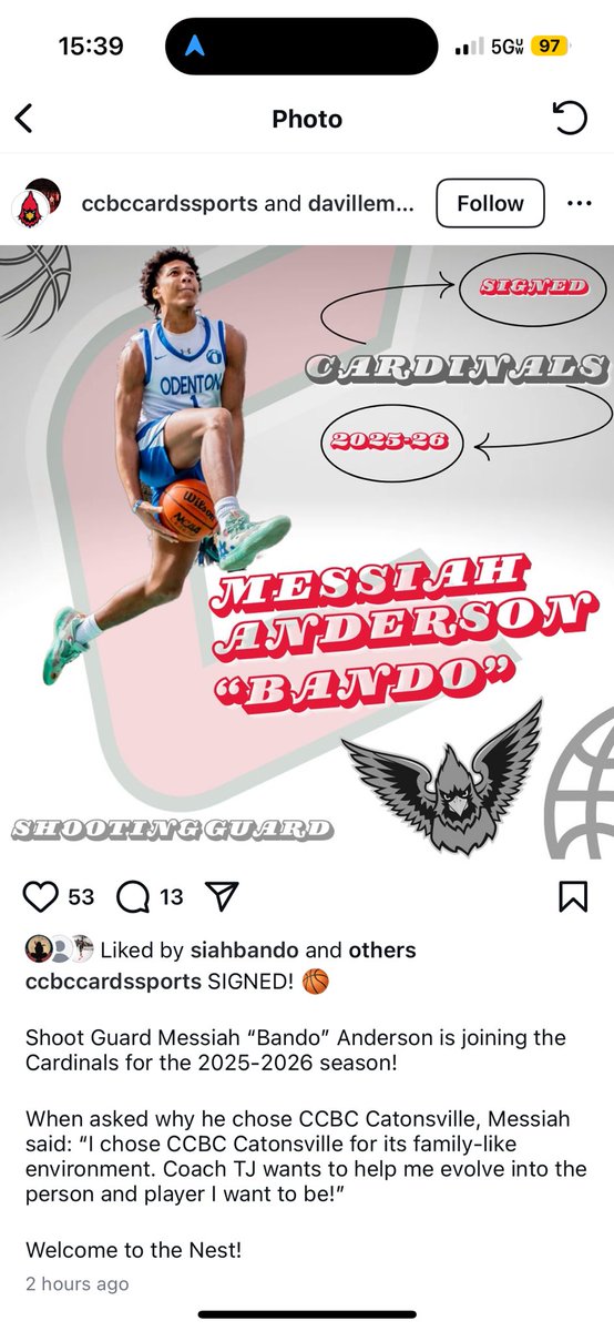 Messiah Anderson commitment ! Thanks for all your hard work . <a href="/iamsiahbando/">Messiah Anderson</a> <a href="/BigShotsGlobal/">BIG SH🏀TS</a>