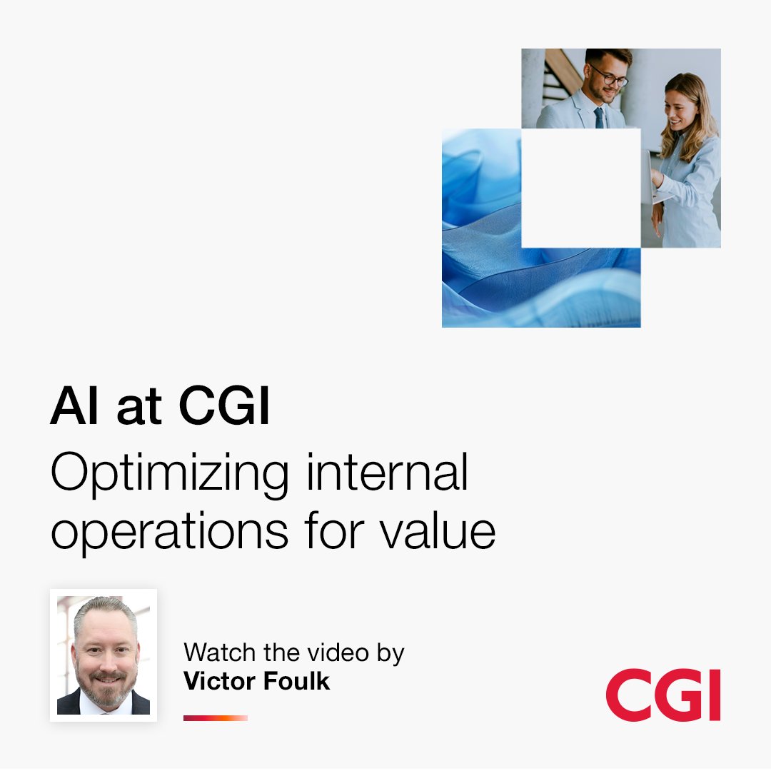 Our approach to using #AI to optimize internal operations centers around leveraging advanced technologies to drive efficiency, accuracy, and cost-effectiveness. 

Watch this video to learn more 👉 bit.ly/4jns8Kn 👈
 
#WeAreCGI #ArtificialIntelligence #Data