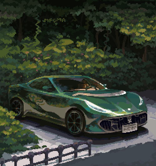 Pixel-perfect speed. 🏁🌲

#pixelart