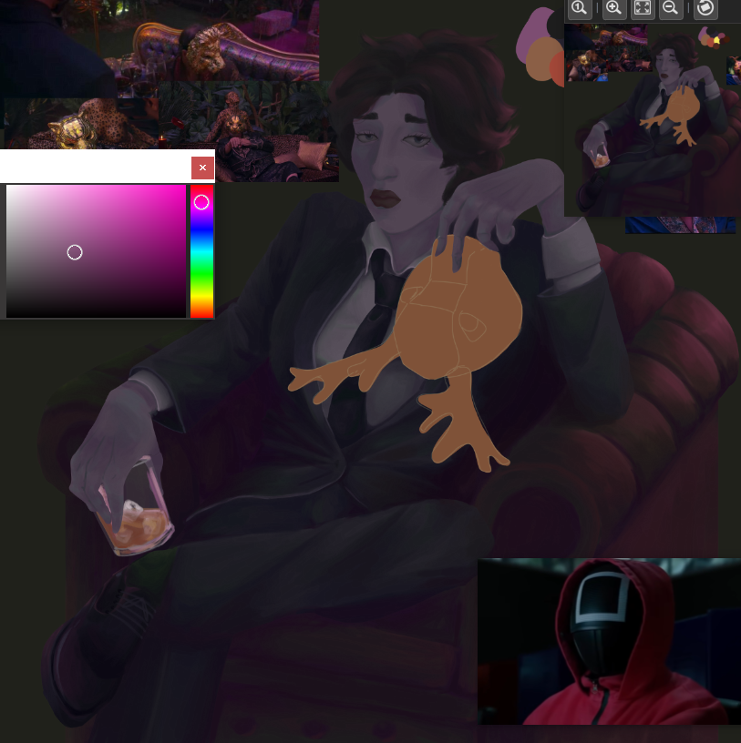 #vtsom #vincentthesecretofmyers

now that you mensioned vipcent.. he has been in my unfinished folder for literally a month i dont know if im ever finishing this so huge wip warning
imagine he has some deer-mask-thing going on or whatever