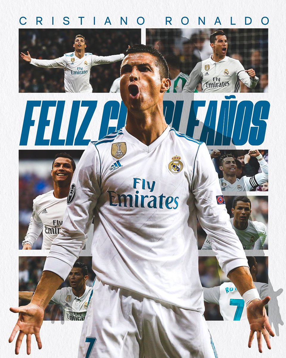 Real Madrid C.F. 🇬🇧🇺🇸 (@realmadriden) on Twitter photo 🥳 Dear <a href="/Cristiano/">Cristiano Ronaldo</a>, from Real Madrid, we want to send you our warmest wishes on your 40th birthday. Every madridista is proud of the legend that you are and what you represent for our history. Have a great day with your family and loved ones. 🥳 Dear <a href="/Cristiano/">Cristiano Ronaldo</a>, from Real Madrid, we want to send you our warmest wishes on your 40th birthday. Every madridista is proud of the legend that you are and what you represent for our history. Have a great day with your family and loved ones.
