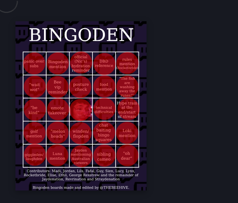 THEBEEHlVE's tweet photo. Well well well, I got permission to call a full-board tonight, it was so much fun having everyone play again!
Love you all so much, biggest thank you to @jaydenrevri for being awesome as always!
#bingoden #jaydenation
ππ« https://t.co/k2uw2sDTVF